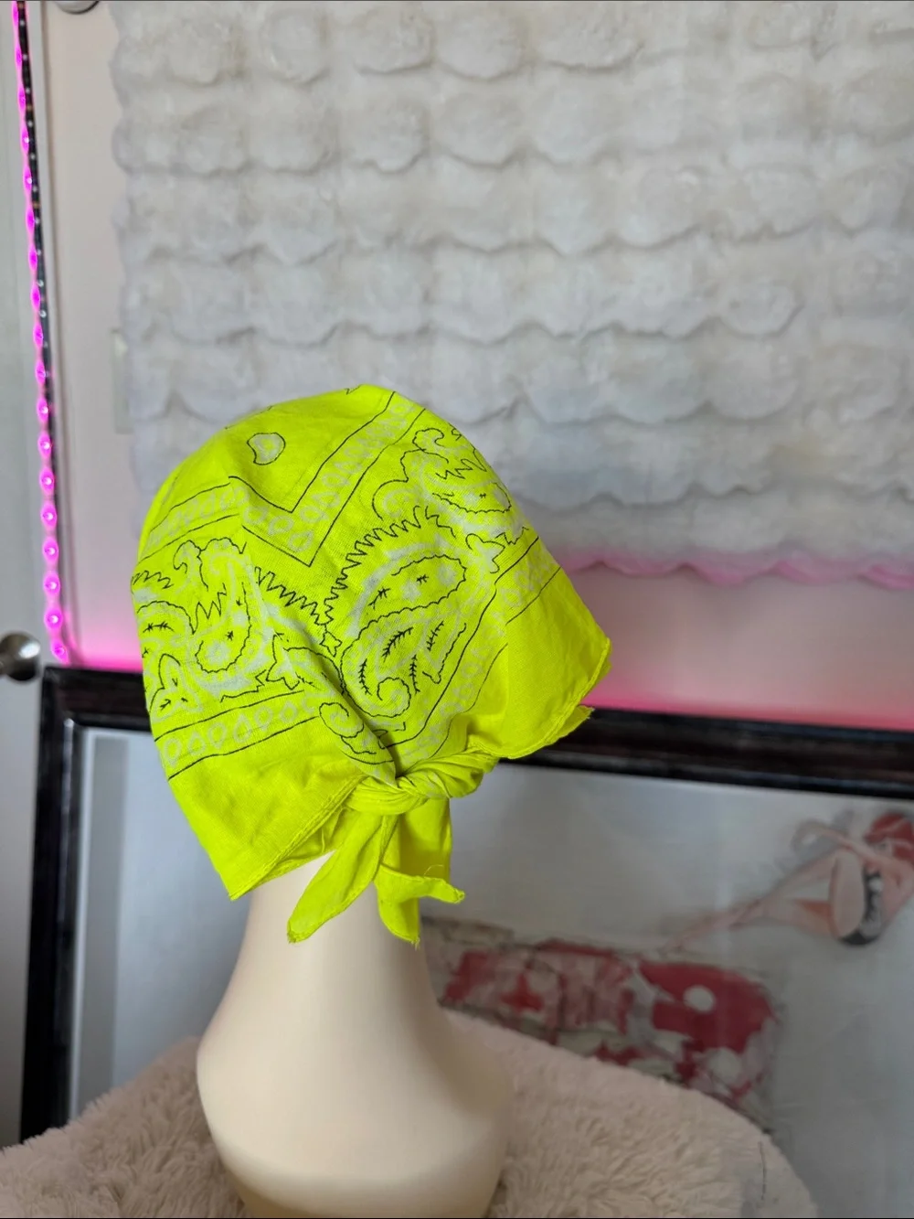 Neon Yellow Bandana Scarf - Women Accessories